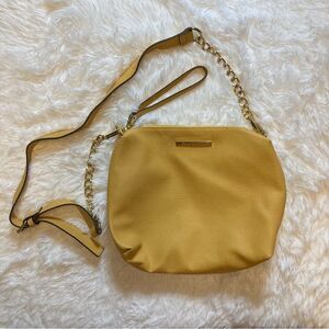 Steve Madden Mustard Yellow Crossbody Faux Leather